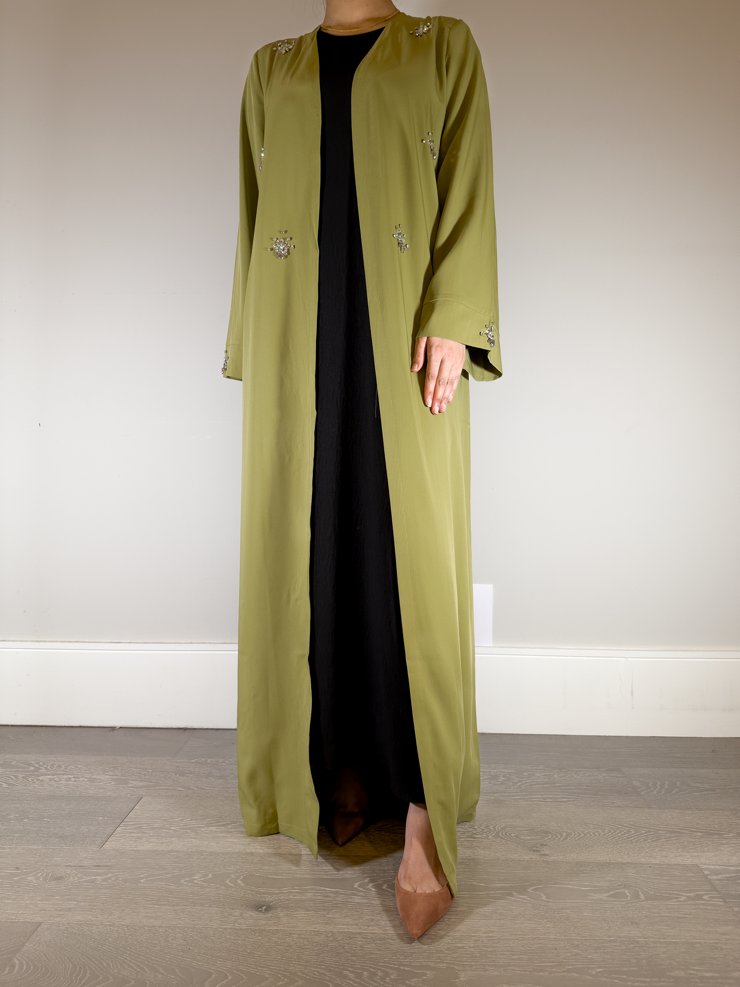 AIYLA - Embellished Abaya In Green