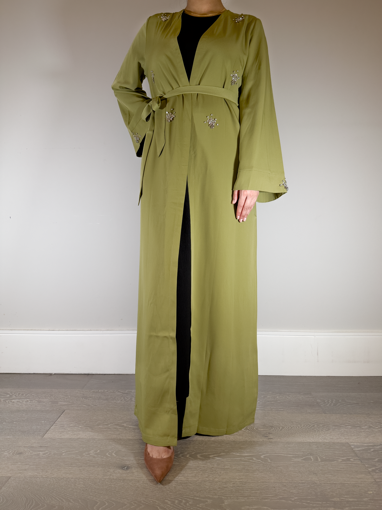 AIYLA - Embellished Abaya In Green