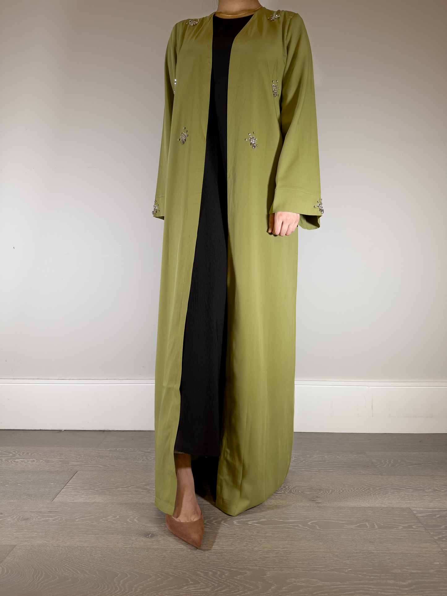 AIYLA - Embellished Abaya In Green