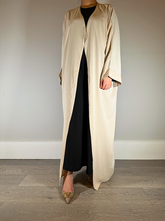 AMANI - Open Abaya In Beige