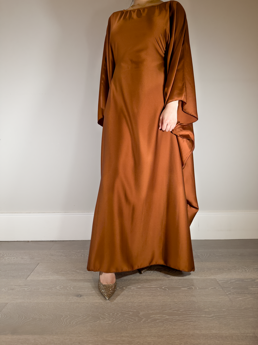 ISRA - Cape Dress In Rust