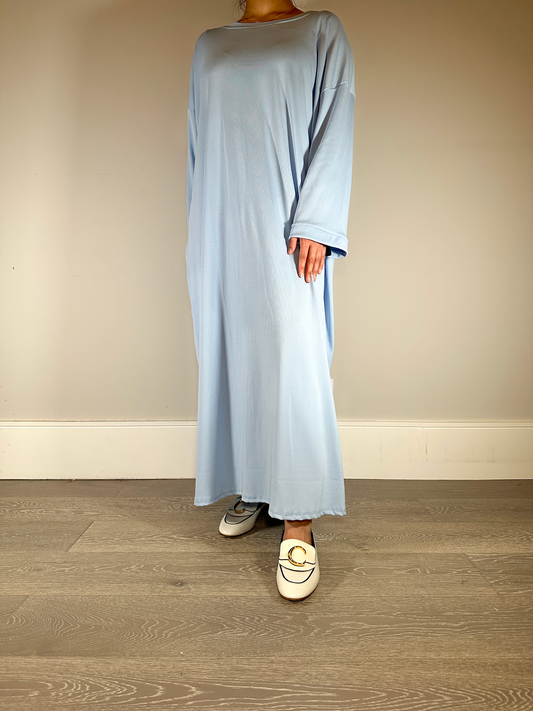 Leena - Jersey Dress In Baby Blue