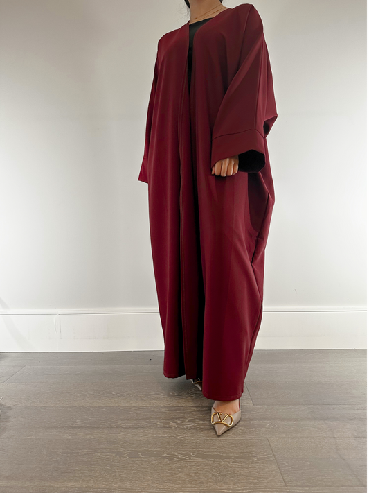 RANYA - Open Abaya In Red