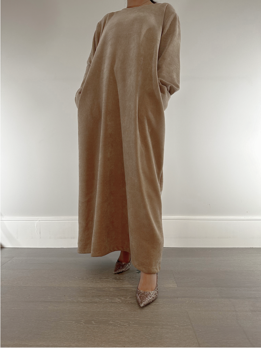 LYRA - Corduroy Dress In Camel